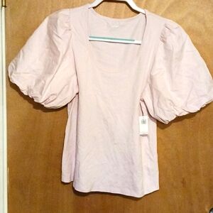 Old Navy, Large, pink top, elastic sleeve, NWT